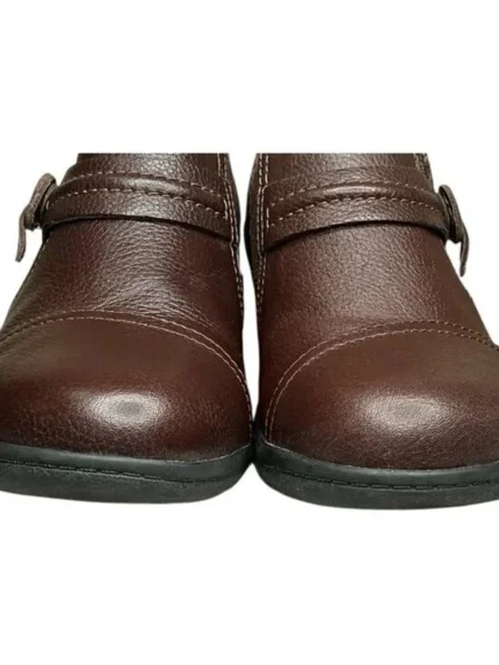 Clarks Collection Brown Leather Slip-On Comfort Loafers Women’s Size 6M - Picture 4 of 11